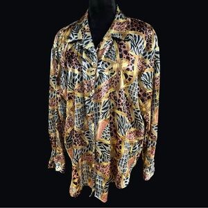 Vintage Funky Animal Print Blouse